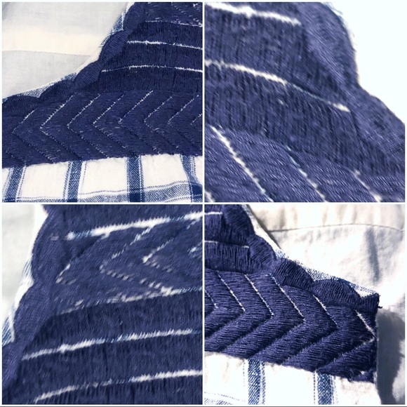 Madewell Sunray Embroidered Checkered Shirtdress S - Picture 7 of 8